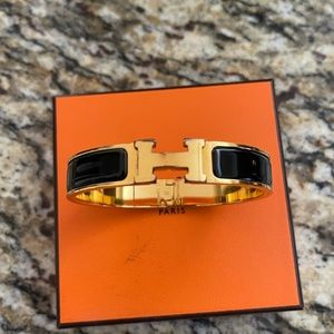 Authentic Hermès Clic H bracelet (GM size, black)